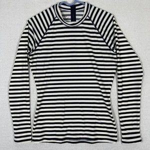 J. Crew Striped Rash Guard Top Womens Large Swimwear Shirt